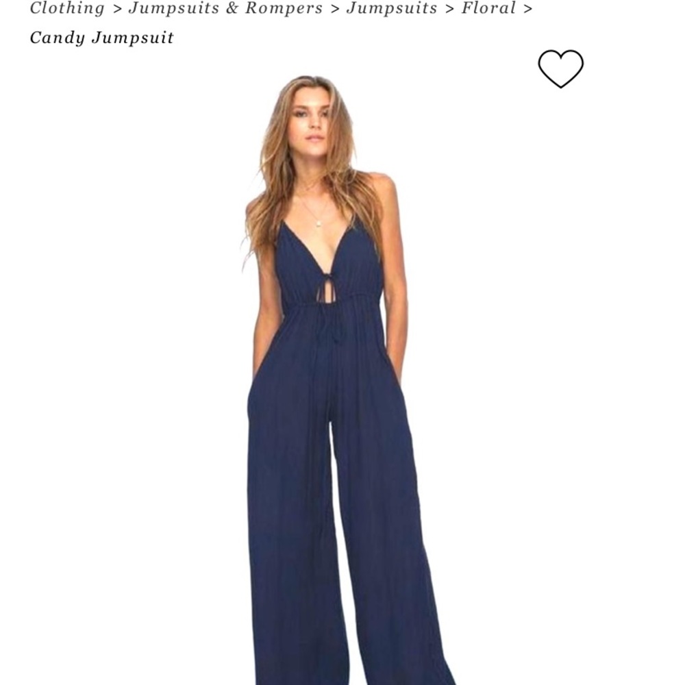 NWOT Alia Blue Candy jumpsuit